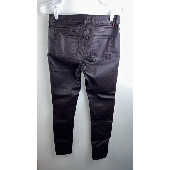 Tommy Hilfiger Wine Color Waxed Greenwich Skinny Pant Women's Sz 4 Stretch - Picture 5 of 9